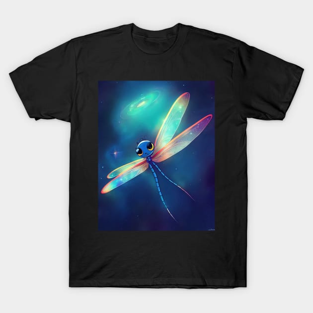 Cute Space Dragonfly T-Shirt T-Shirt by ComicsFactory